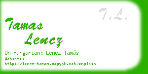 tamas lencz business card